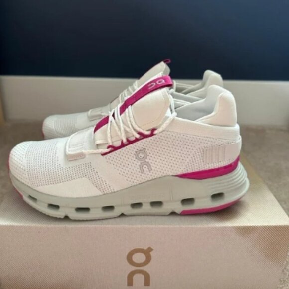 🎁🎉On Cloudnova "Barbie" Women Pink Shoes White